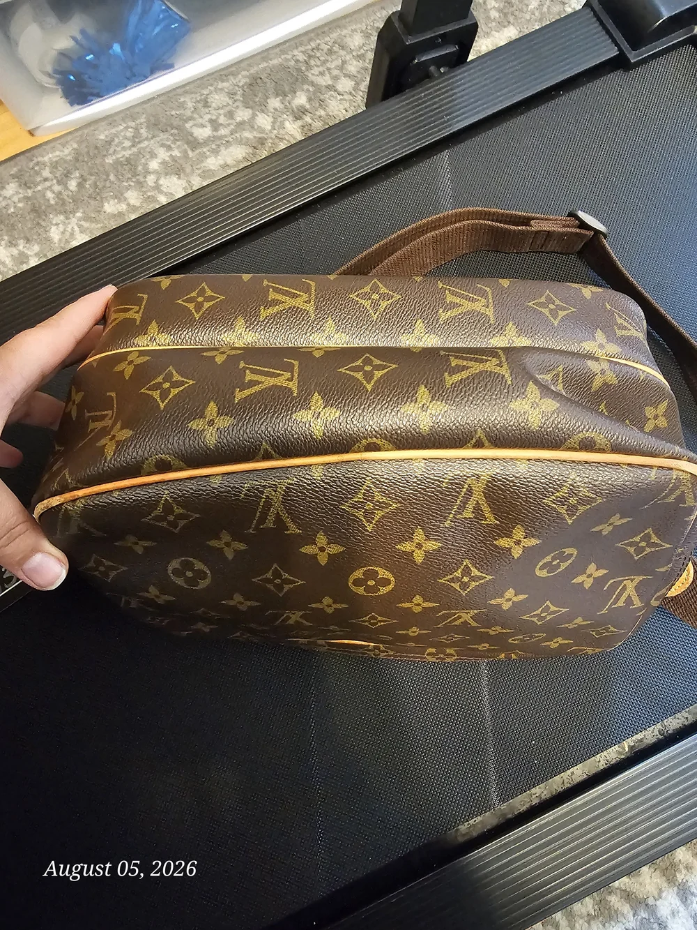 Louis Vuitton Monogram Brown & Tan Crossbody Large Bag